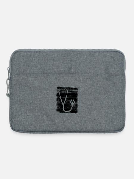 Veterinär Stethoskop - Laptoptasche 15" - Grau meliert