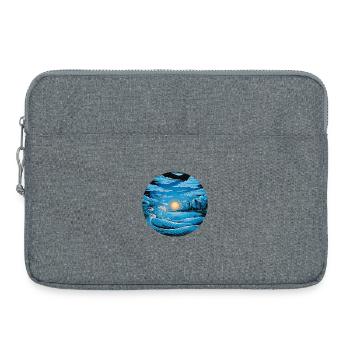 Majestic Ocean Wave Sunset Artistic Nature Scene - Laptop bag 15" - heather grey - Front