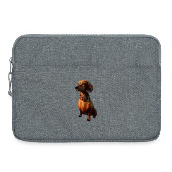 Dackel Dachshund Zwergdackel Dackelclub Teckel - Laptoptasche 15" - Grau meliert - Vorne