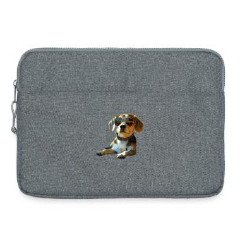 Beagle Chiot Beagles Chien mignon Beagle anglais - Sacoche pour ordinateur portable 15 pouces - gris chiné - Devant