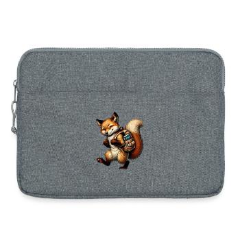 Start of school with fun: Fox for school beginners - Laptop bag 15" - heather grey - Front