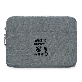 Motivierender Tuba Spruch - Laptoptasche 15" - Grau meliert - Vorne