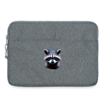 Waschbär Raccoon Ich Liebe Kleine Süße Waschbären - Laptoptasche 15" - Grau meliert - Vorne