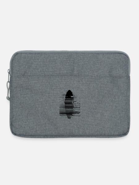 Surfbrett Zeichnung - Laptoptasche 15" - Grau meliert