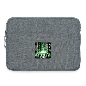 Zombie Apocalypse Urban Dystopia Green Horror - Laptop bag 15" - heather grey - Front