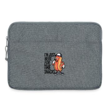 Football - Lustig Je suis juste là pour les collations - Sacoche pour ordinateur portable 15 pouces - gris chiné - Devant