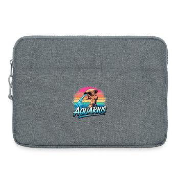 Horoscope Aquarius Astrology Sign Vintage Design. - Laptop bag 15" - heather grey - Front