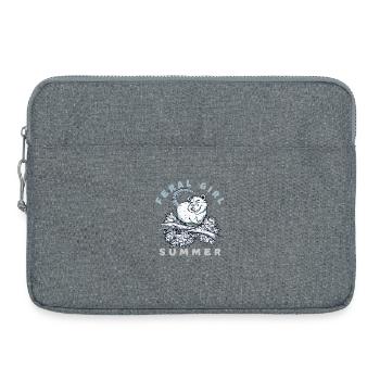 Feral Girl Summer Opossum Illustration - Laptop bag 15" - heather grey - Front