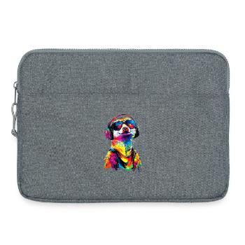 Meerkat Sunglasses Colorful Cute Meerkat - Laptop bag 15" - heather grey - Front