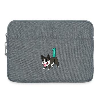 Zahl 1 Nummer Eins - Laptoptasche 15" - Grau meliert - Vorne