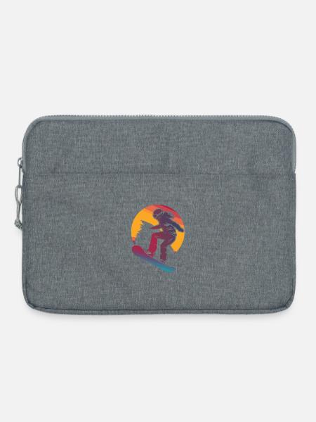 Snowboarding Mädchen - Laptoptasche 15" - Grau meliert