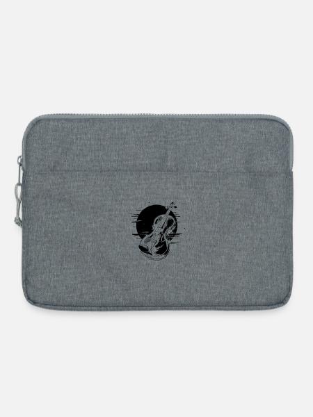 Geige Zeichnung - Laptoptasche 15" - Grau meliert