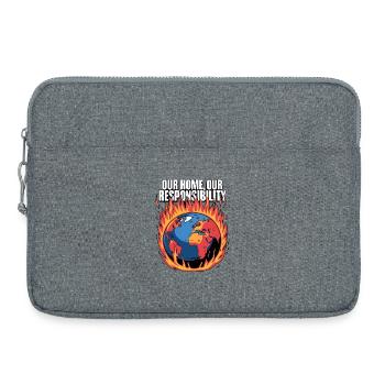 Unser Home Burning Climate Responsibility Design - Laptoptasche 15" - Grau meliert - Vorne