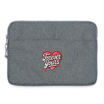 Valentine Vibes für verliebte zu Valentinstag - Laptoptasche 15" - Grau meliert - Vorne