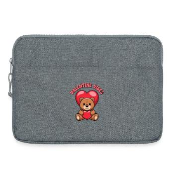 Ambiance de la Saint-Valentin pour les amoureux le jour de la Saint-Valentin - Sacoche pour ordinateur portable 15 pouces - gris chiné - Devant