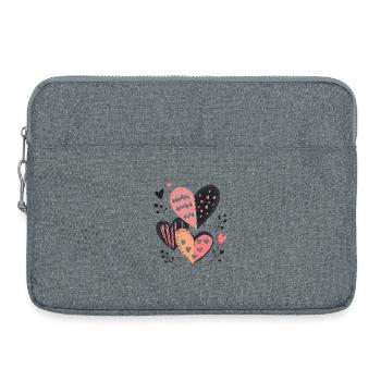 Heart Pattern Heart Pattern Valentine's Day Love Gift - Laptop bag 15" - heather grey - Front