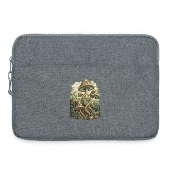 Psychedelische Pilzwald-Fantasy-Kunst - Laptoptasche 15" - Grau meliert - Vorne