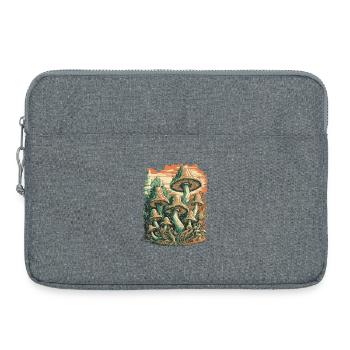 Mystische Waldpilze Psychedelische Kunst - Laptoptasche 15" - Grau meliert - Vorne