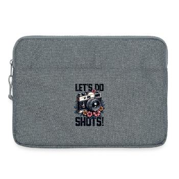 Let’s Do Shots Fotograf Kamera Spruch für - Laptoptasche 15" - Grau meliert - Vorne