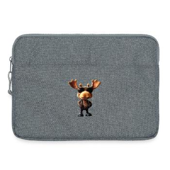 Orignal, Mosses, Bull, Eli, Bois, Cerf, Orignal sauvage - Sacoche pour ordinateur portable 15 pouces - gris chiné - Devant