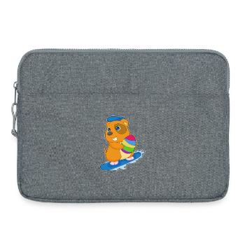 Planche à neige de Pâques hamster - Sacoche pour ordinateur portable 15 pouces - gris chiné - Devant