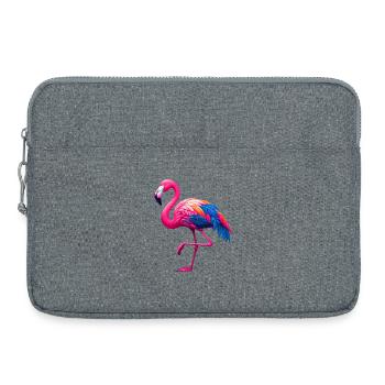 Flamingo - Laptop bag 15" - heather grey - Front