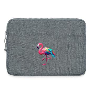 Flamingo - Laptop bag 15" - heather grey - Front