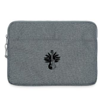 Ukulele Drawing - Laptop bag 15" - heather grey - Front