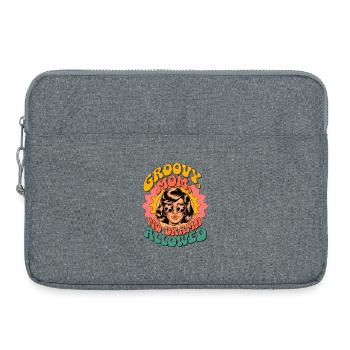 Chemise Groovy Mom | Design rétro sans drame - Sacoche pour ordinateur portable 15 pouces - gris chiné - Devant