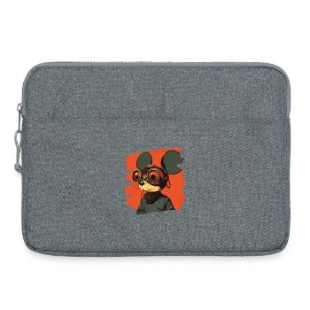 Maus Retro - Laptoptasche 15" - Grau meliert - Vorne