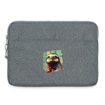 Sloth Retro - Laptop bag 15" - heather grey - Front