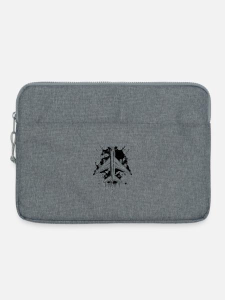 Flugzeug Zeichnung - Laptoptasche 15" - Grau meliert