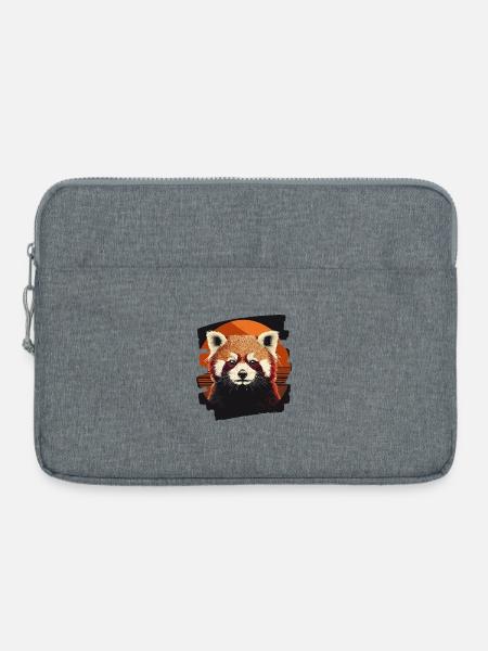 Roter Panda - Laptoptasche 15" - Grau meliert