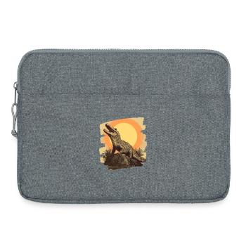 Crocodile Retro - Laptop bag 15" - heather grey - Front