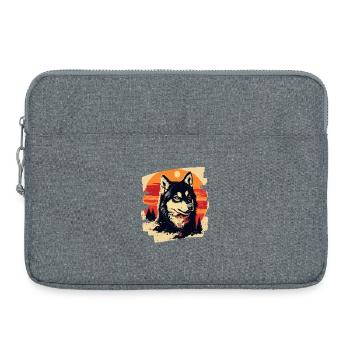 Rauque - Sacoche pour ordinateur portable 15 pouces - gris chiné - Devant