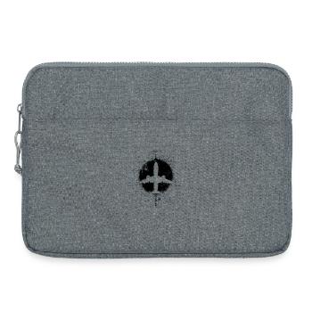 Airplane Drawing - Laptop bag 15" - heather grey - Front