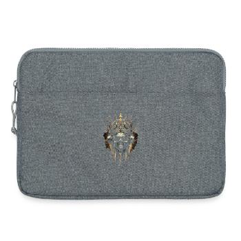 Crâne de jeu avec couronne - Sacoche pour ordinateur portable 15 pouces - gris chiné - Devant