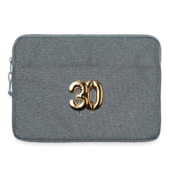 30 Years Gold Balloon Foil Balloon Gift - Laptop bag 15" - heather grey - Front