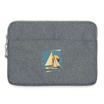 Voilier - Sacoche pour ordinateur portable 15 pouces - gris chiné - Devant