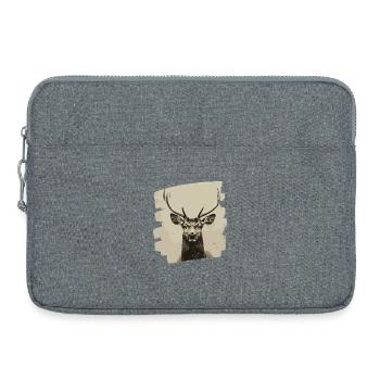 Deer with antlers - Laptop bag 15" - heather grey - Front
