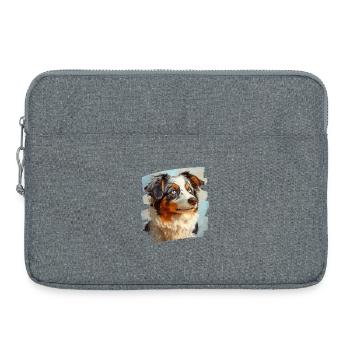 Australian Shepherd - Laptop bag 15" - heather grey - Front