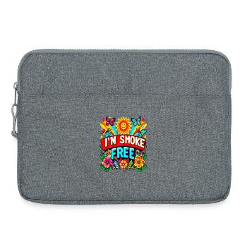 Rauchfrei I'm Smoke Free Bunte Motivation - Laptoptasche 15" - Grau meliert - Vorne