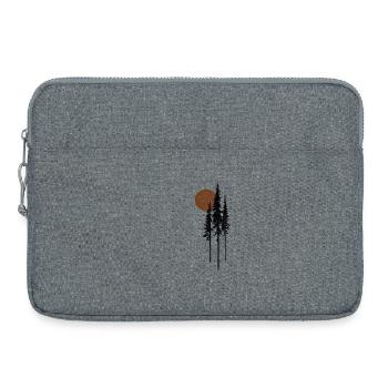 Tannen Sonne Wald Natur Minimalistisch Geschenk - Laptoptasche 15" - Grau meliert - Vorne