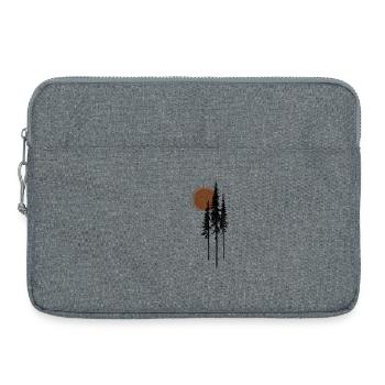 Sonne Tannen Wald Natur Minimalistisch Geschenk - Laptoptasche 15" - Grau meliert - Vorne