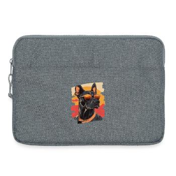 Doberman - Sacoche pour ordinateur portable 15 pouces - gris chiné - Devant