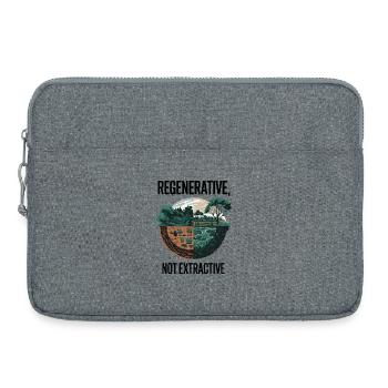 Regenerative, Not Extractive - Eco Farming Design - Laptop bag 15" - heather grey - Front