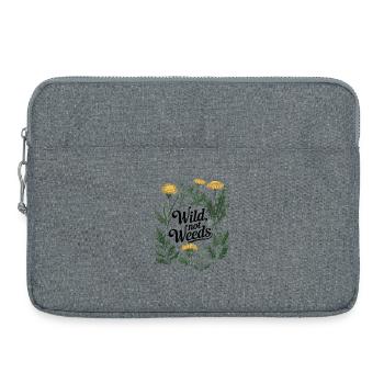 Sauvage, pas de mauvaises herbes - Dandelion Botanical Design - Sacoche pour ordinateur portable 15 pouces - gris chiné - Devant