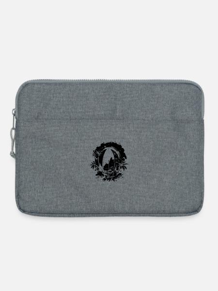 Surfbrett Zeichnung - Laptoptasche 15" - Grau meliert