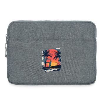 Plage d’Hawaï - Sacoche pour ordinateur portable 15 pouces - gris chiné - Devant