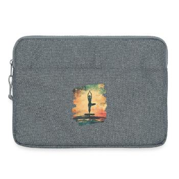 Yoga Namaste Méditation - Sacoche pour ordinateur portable 15 pouces - gris chiné - Devant